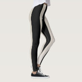 Leggings met zwarte en witte streep (Rechts)