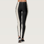 Leggings met zwarte en witte streep (Achterkant)