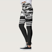 Leggings met zwarte grijze kamouflage (Links)