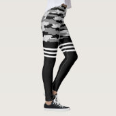 Leggings met zwarte grijze kamouflage (Rechts)