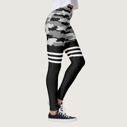 Leggings met zwarte grijze kamouflage (Rechts)