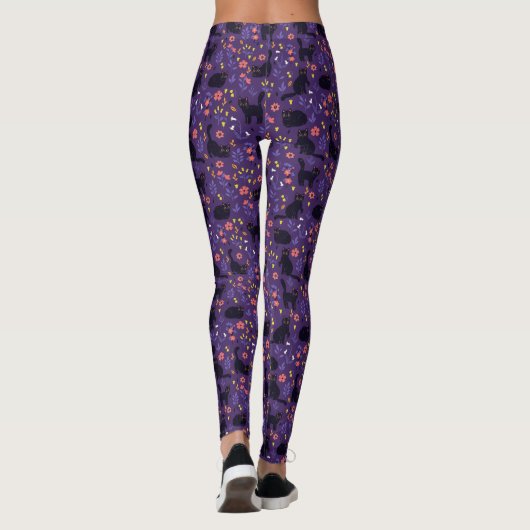 Leggings met zwarte kat (Achterkant)