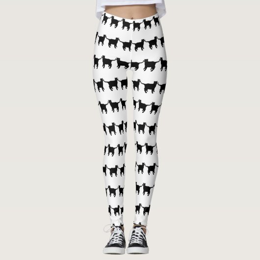 Leggings met zwarte kat (Voorkant)