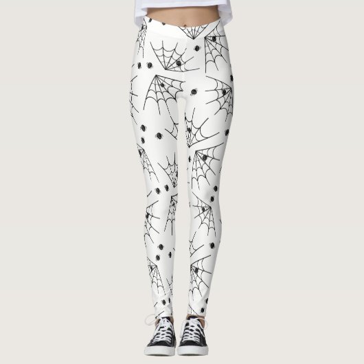 Leggings met zwarte spieren en spinbanden (Voorkant)