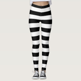 Leggings met zwarte strepen