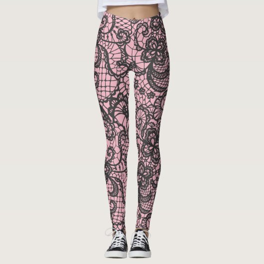 Leggings met zwarte zijde (Voorkant)