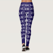Leggings miauw - Stijlvol miauw berichtpatroon (Achterkant)
