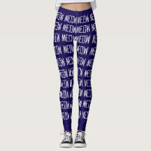 Leggings miauw - Stijlvol miauw berichtpatroon
