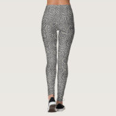Leggings Modern Grijs en Beige Concentrische Ringe (Achterkant)
