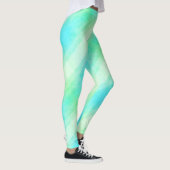 Leggings moderne blauwe gele strepen (Rechts)