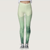 Leggings moderne grafische groene woudbomen (Voorkant)