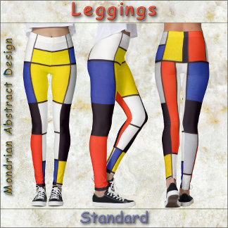 LEGGINGS - Mondriaan Abstract van Primaire Kleuren