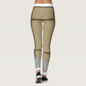 Leggings Mondriaan Geïnspireerd Beige Brown 1 (Achterkant)
