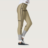 Leggings Mondriaan Geïnspireerd Beige Brown 1 (Rechts)