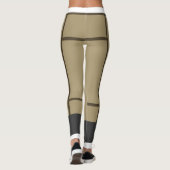 Leggings Mondriaan Geïnspireerd Beige Brown 2 (Achterkant)