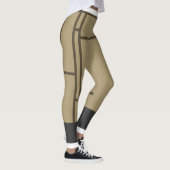 Leggings Mondriaan Geïnspireerd Beige Brown 2 (Rechts)