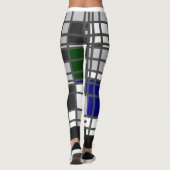 Leggings Mondriaan geïnspireerd op 3 [kleur op rug (Achterkant)