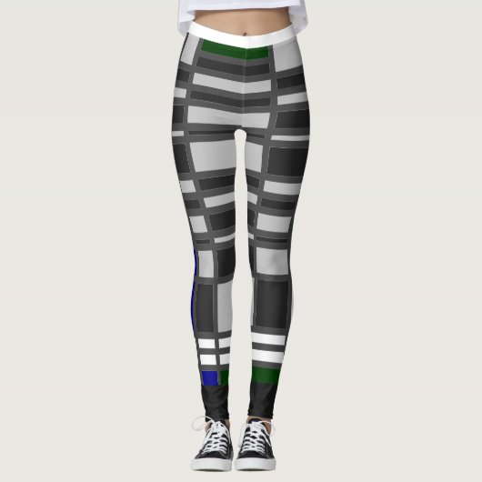 Leggings Mondriaan geïnspireerd op 3 [kleur op rug (Voorkant)