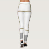 Leggings Mondriaan Geïnspireerd Wit Beige 1 (Achterkant)