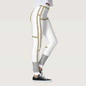 Leggings Mondriaan Geïnspireerd Wit Beige 1 (Rechts)