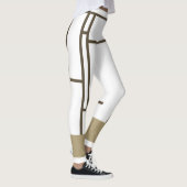 Leggings Mondriaan Geïnspireerd Wit Bruin 3 (Rechts)