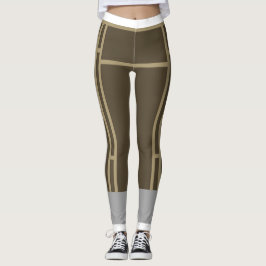 Leggings Mondrian Brown Beige 2