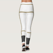Leggings Mondrian Geïnspired White Beige 2 (Achterkant)