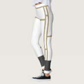 Leggings Mondrian Geïnspired White Beige 2 (Links)