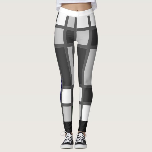 Leggings Mondrian Geïnspireerd 1 (Voorkant)