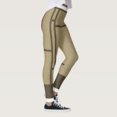 Leggings Mondrian Geïnspireerd Beige Brown 3 (Rechts)
