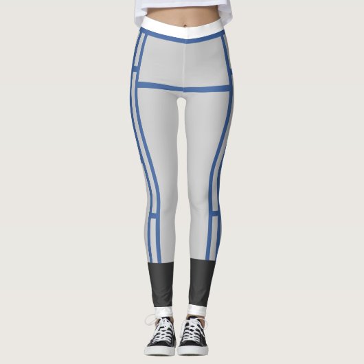Leggings Mondrian Geïnspireerd OcG FG 2 Wider (Voorkant)