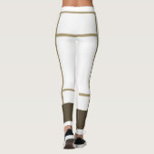 Leggings Mondrian Geïnspireerd White Beige 3 (Achterkant)