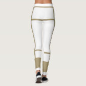 Leggings Mondrian Geïnspireerd White Beige 4 (Achterkant)
