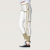 Leggings Mondrian Geïnspireerd White Beige 4 (Links)