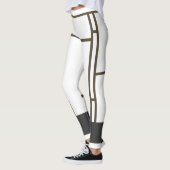 Leggings Mondrian White Brown 2 (Links)