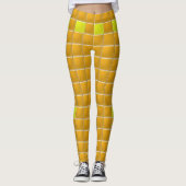 Leggings - Mozaïek Oranje Tegels (Voorkant)