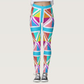 Leggings - Multi gekleurde Union Jack Flag (Voorkant)
