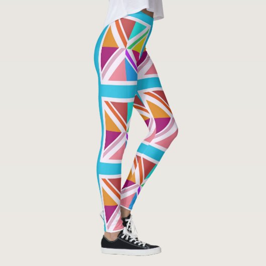 Leggings - Multi gekleurde Union Jack Flag (Rechts)