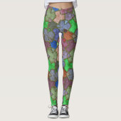 LEGGINGS - Multi-Kleur Blokken - Standaard (Voorkant)
