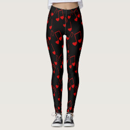 Leggings Muziek hart
