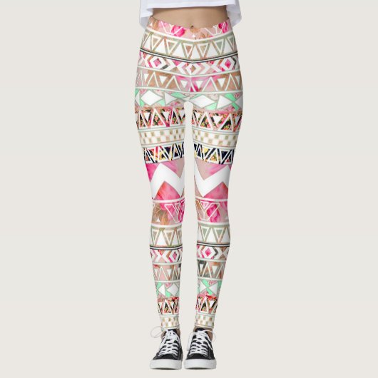 Leggings/Native American Aztec Pattern Leggings (Voorkant)