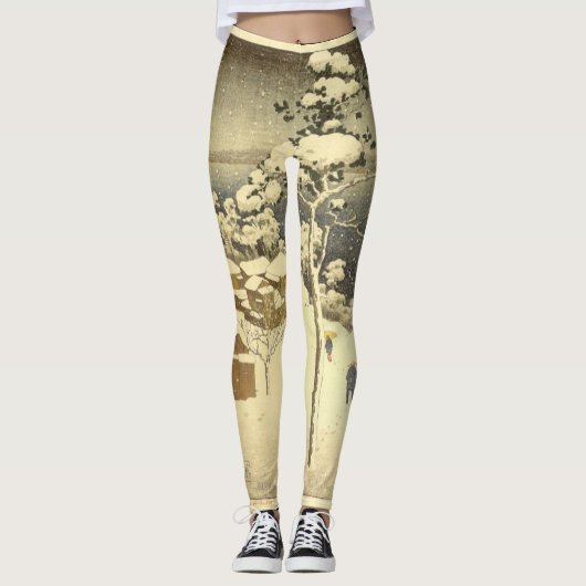 LEGGINGS NEGISHI JAPAN WOODBLOCK (Voorkant)