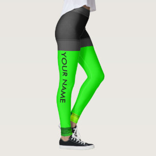 Leggings Neon Green-draaiende peuters personaliser