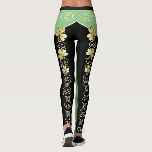 Leggings nr. 2 met schuifwiel en shamrock (Achterkant)