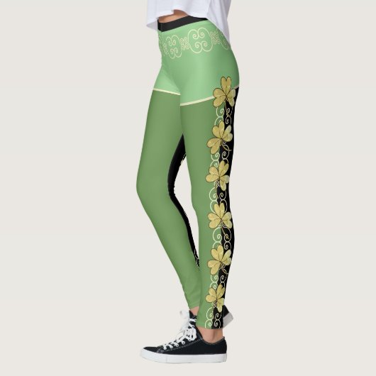 Leggings nr. 2 met schuifwiel en shamrock (Links)