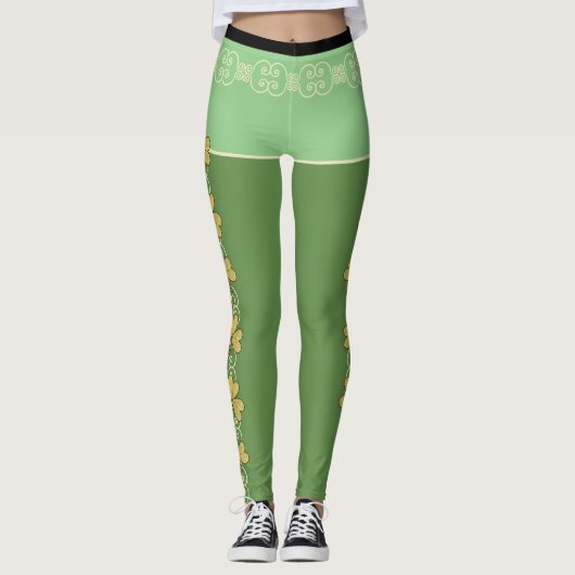 Leggings nr. 2 met schuifwiel en shamrock (Voorkant)