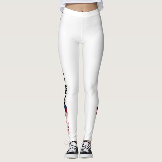 Leggings onder de vlag van Puerto Rico voor werkui (Voorkant)