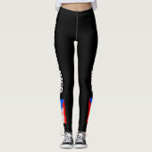 Leggings onder de vlag van Puerto Rico voor werkui (Voorkant)