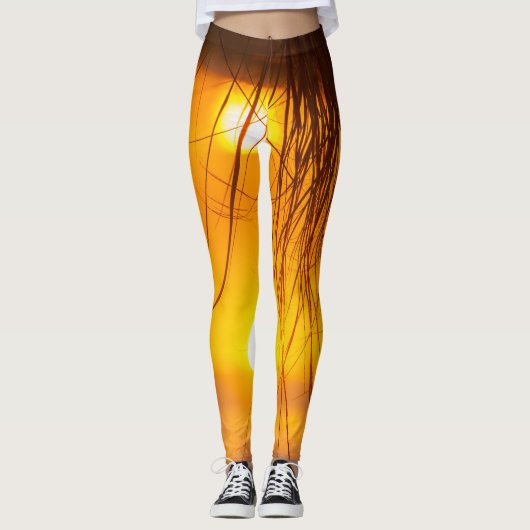 Leggings ondersteboven zonsondergang (Voorkant)