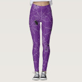 Leggings op het web van Halloween Spider - Paars (Voorkant)